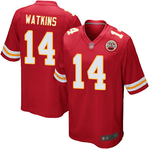 Men Kansas City Chiefs #14 Watkins Sammy Game Red Team Color Football Nike NFL Jersey->kansas city chiefs->NFL Jersey